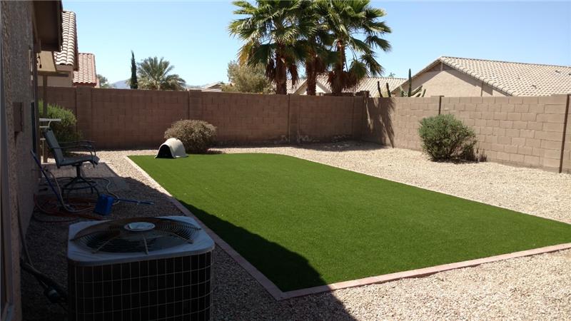 Back yard artificial grass