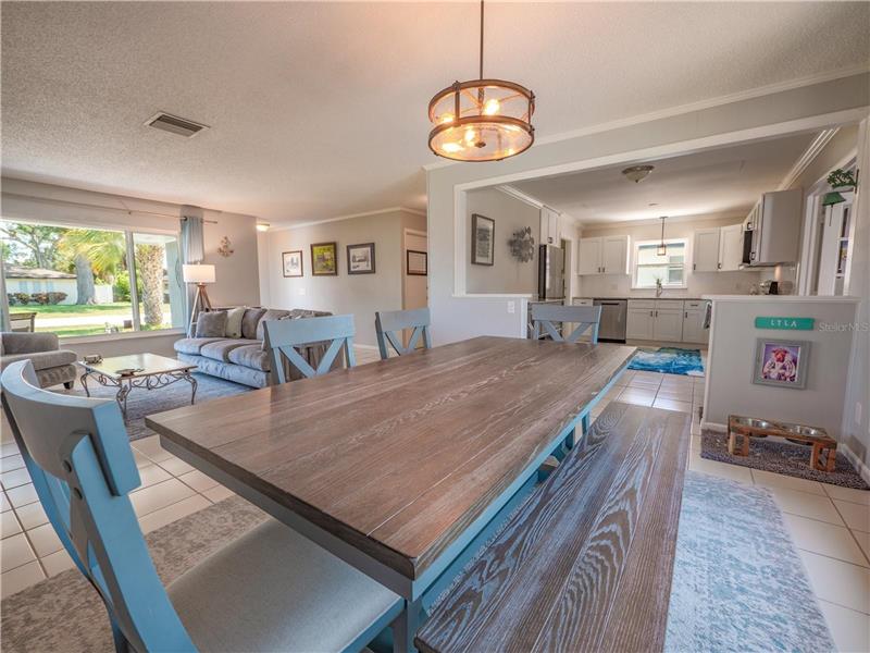 Dining room with view of kitchen