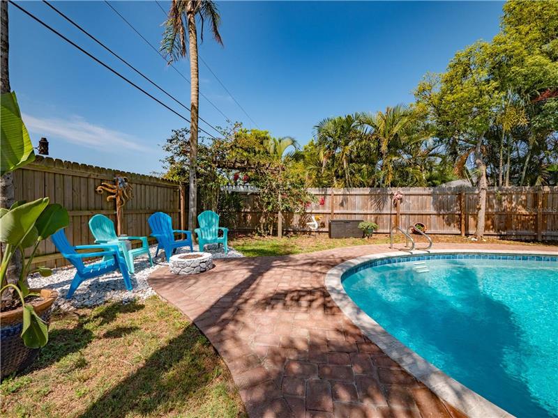 Pool and backyard view 2