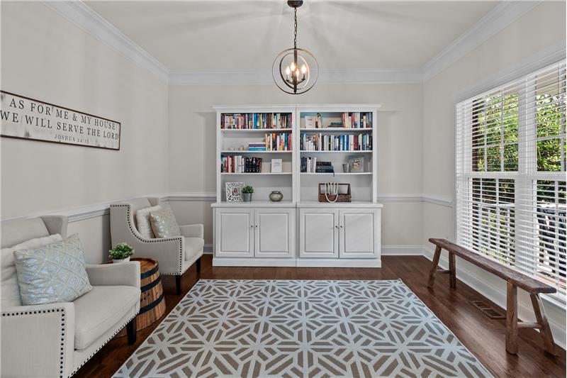 Study/living room to the right of the foyer