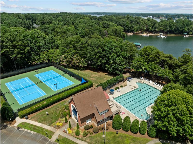 Sailview club house, tennis courts, Jr Olympic size pool