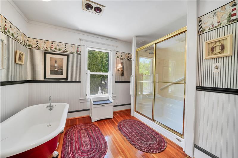 large bath showing double shower
