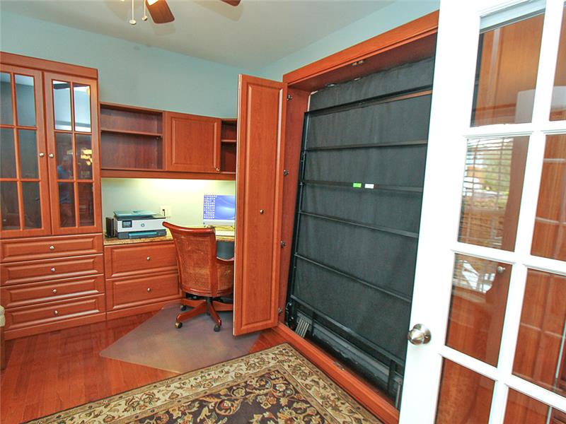 Built-ins have murphy bed and storage space for clothing