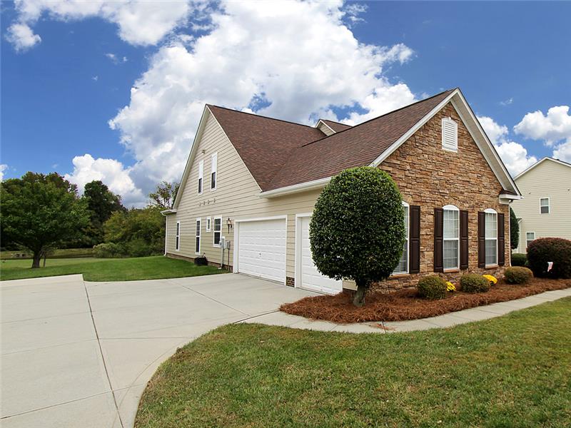 Oversized three-car garage