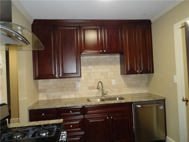 Cherry wood cabinets