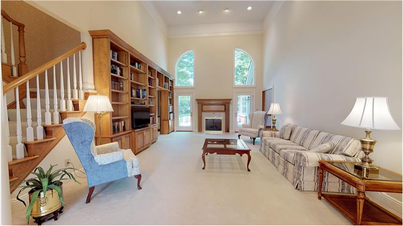 The view of the two story great room from the entryway!
