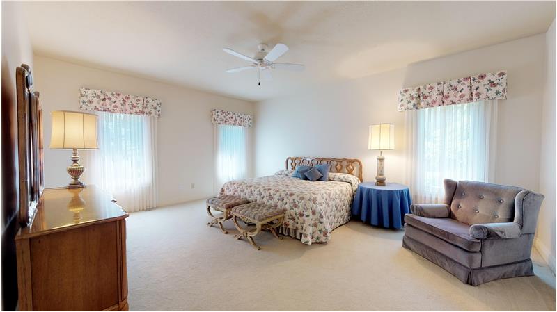 Convenient and spacious first floor master bedroom, with 2 walk in closets!