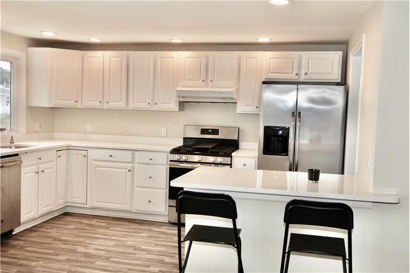 Kitchen with brand new countertops