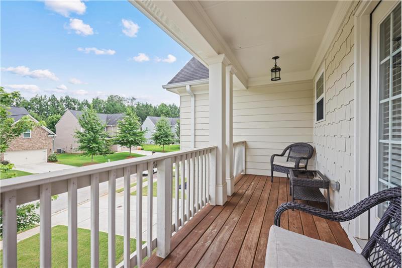 Private balcony of bedroom