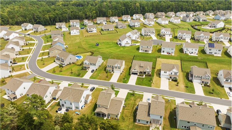 Aerial view of Prestwick neighborhood