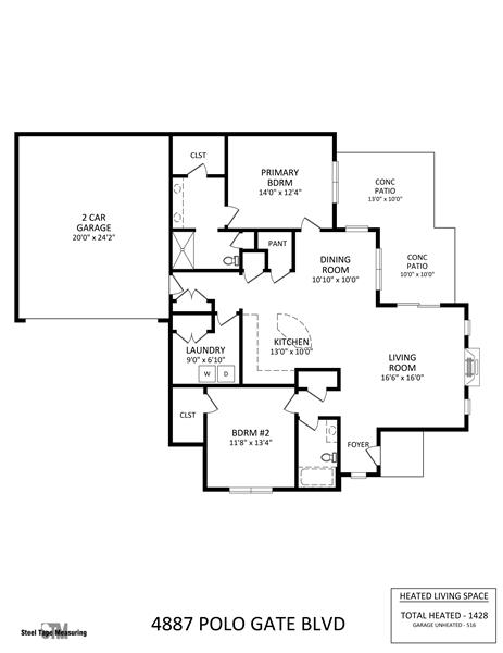 Open concept, split bedroom floor plan provides privacy for homeowners and guests