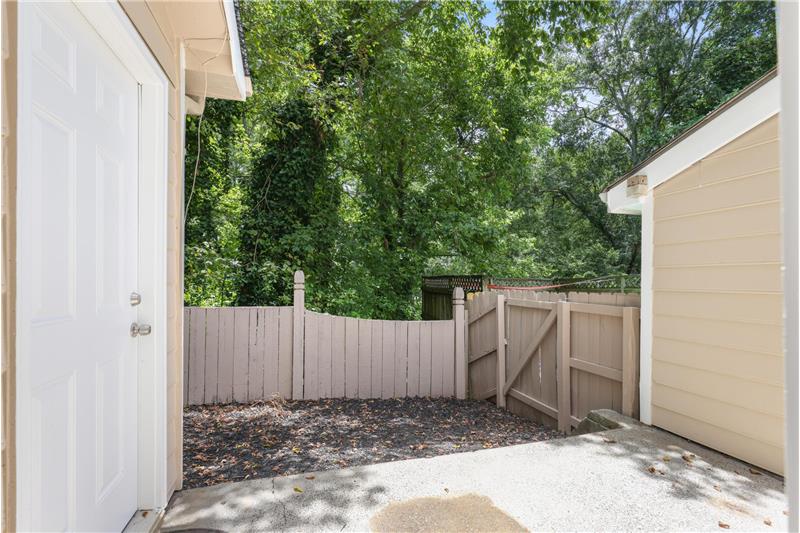 Fenced backyard for privacy