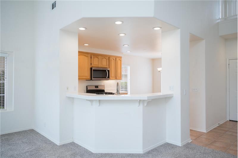 Bar Looking into Kitchen