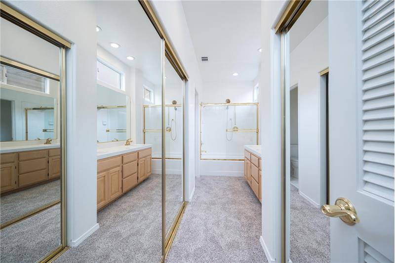 Downstairs Master Closets