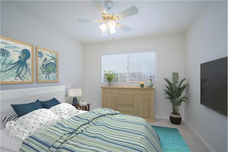 3rd Bedroom - virtually staged