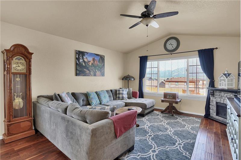Spectacular Peak and mountain views from the Living Room window