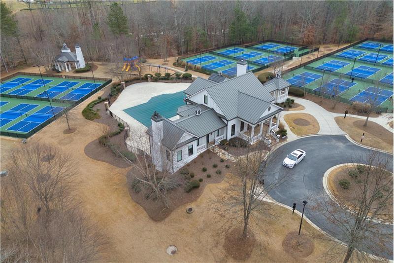 Clubhouse, pool and tennis courts