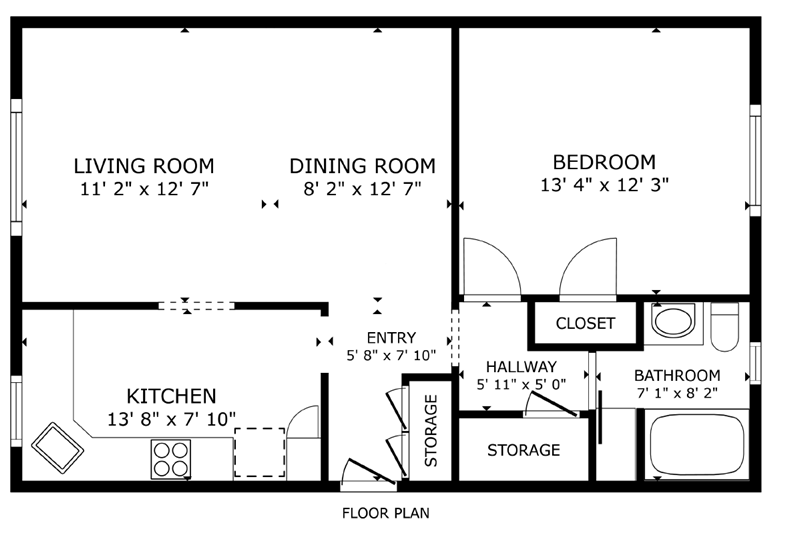 500 E Lancaster Ave, Unit 128D - Floor Plan 