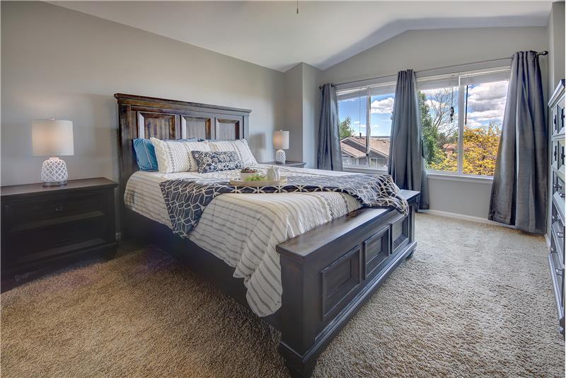 Beautiful Views from the Large Window in the Master Bedroom