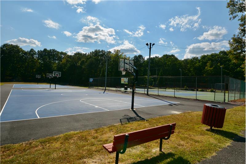 basketball and tennis courts