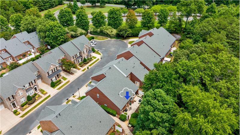 Aerial view of patio