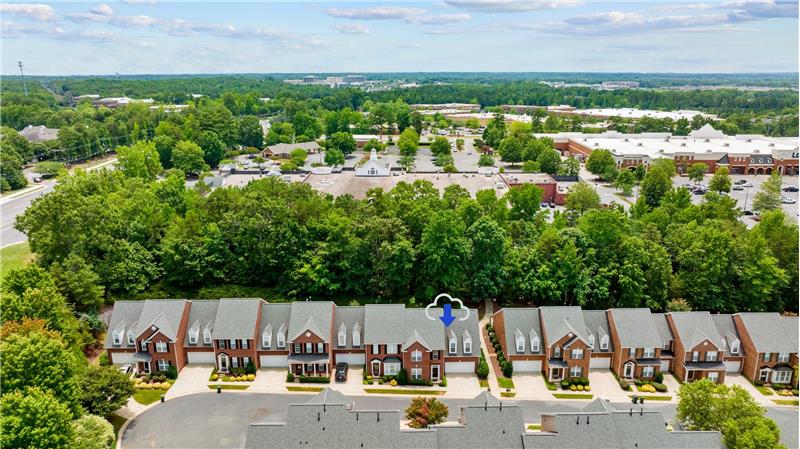 Aerial view of home