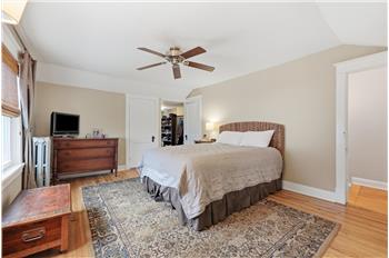 Nice sized primary suite with a walk-in closet