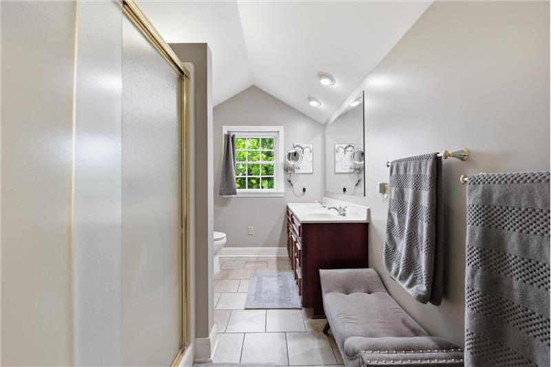 Primary on-suite with double sinks & shower