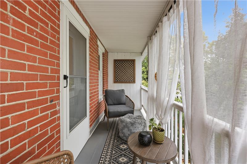 The 4th bedroom has access to the private porch