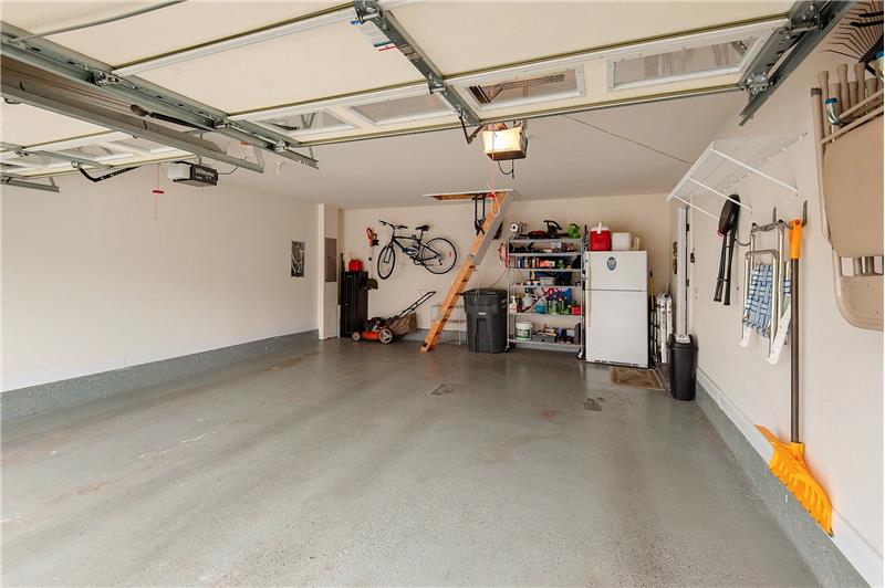 Garage with Pull Down Attic Stairs