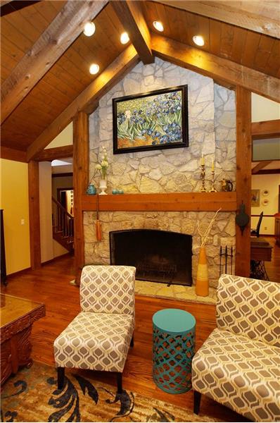 Beautiful fireplace in Great room