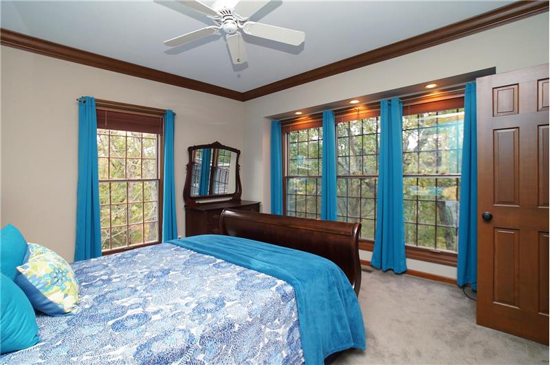 Master bedroom with great views of the lot