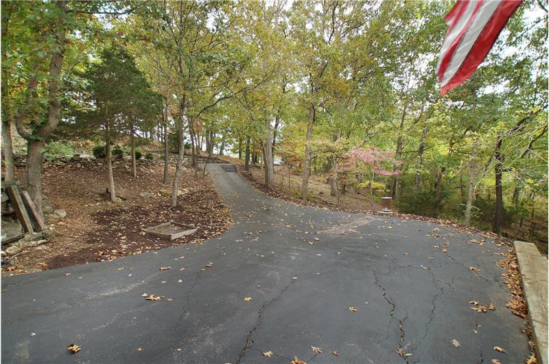 Driveway leading to High Trails Drive