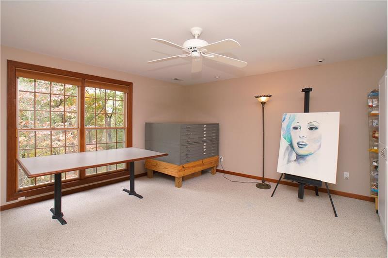 Large lower level bedroom