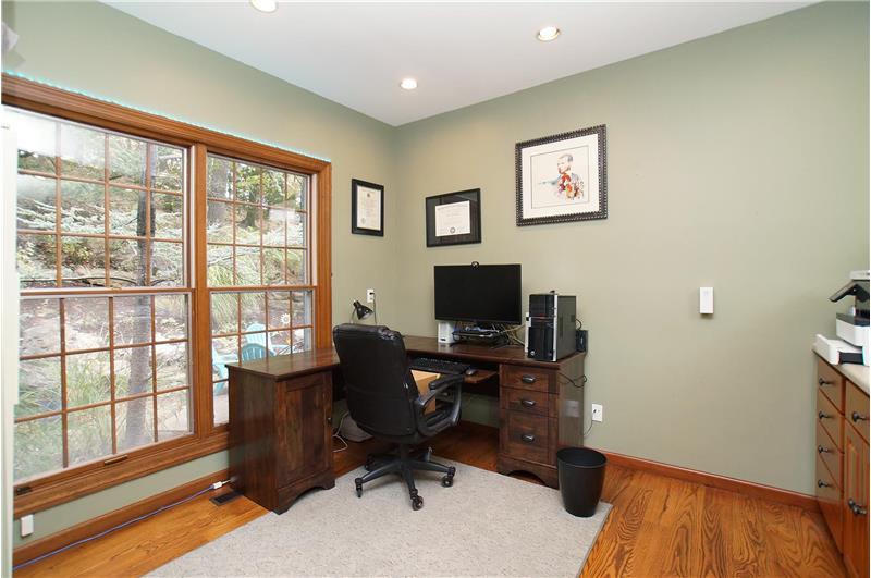 Office space in library/den