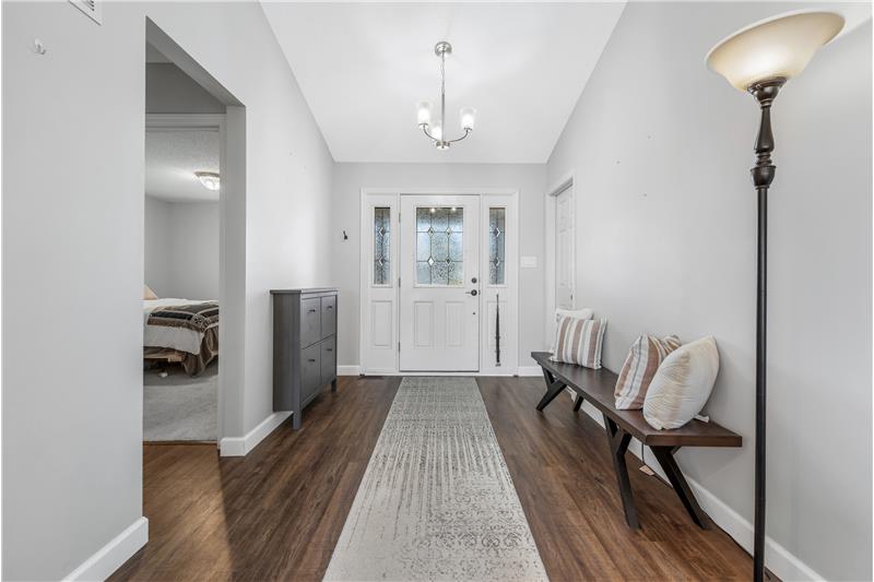 Entry Foyer with vinyl plank flooring