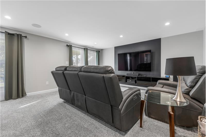 Recreation room with walk out to patio