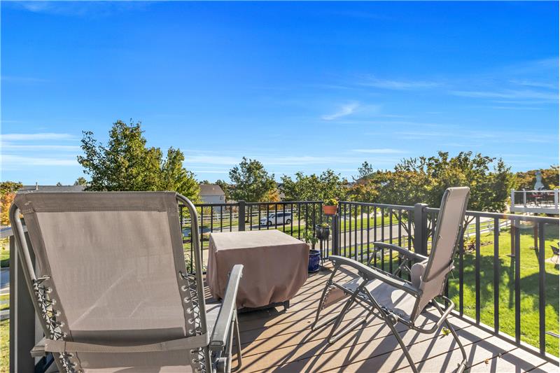 View from the deck walking out from the Kitchen New deck in 2025-composit material 10x10