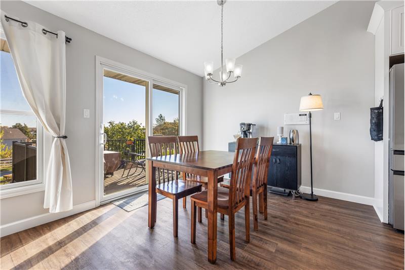 Dining area looking out to the deck