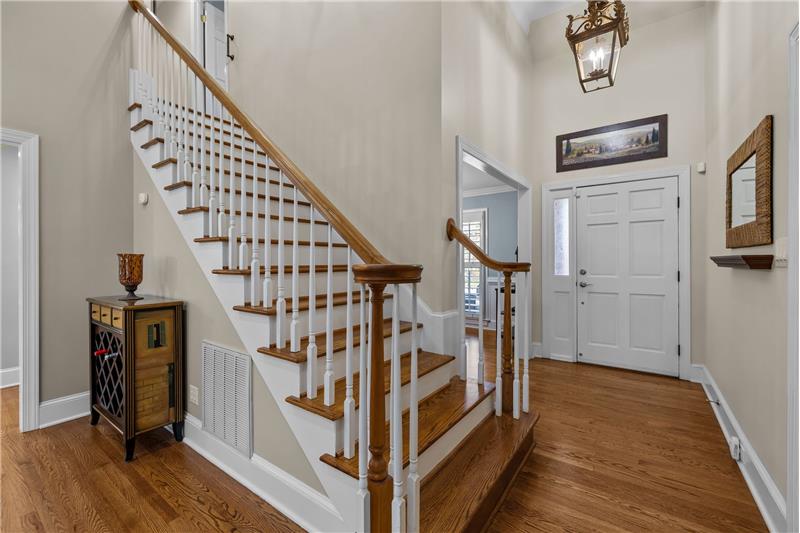 2-story foyer provides a gracious introduction to the home.