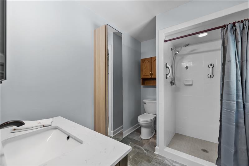 Renovated owner's bathroom