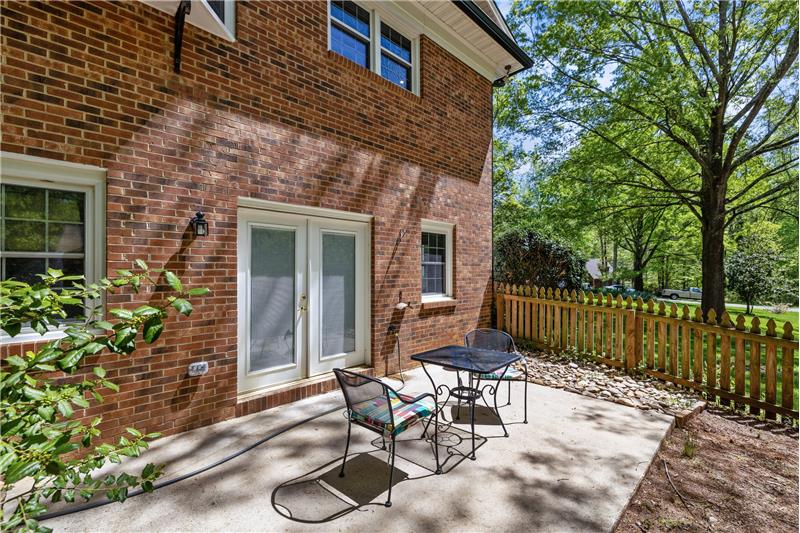 Private patio off the lower level family/entertainment room