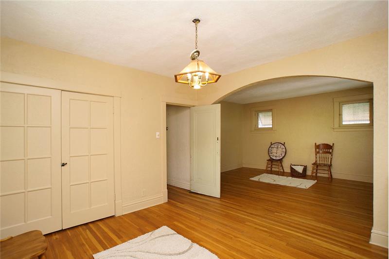 Dining room looking into living room