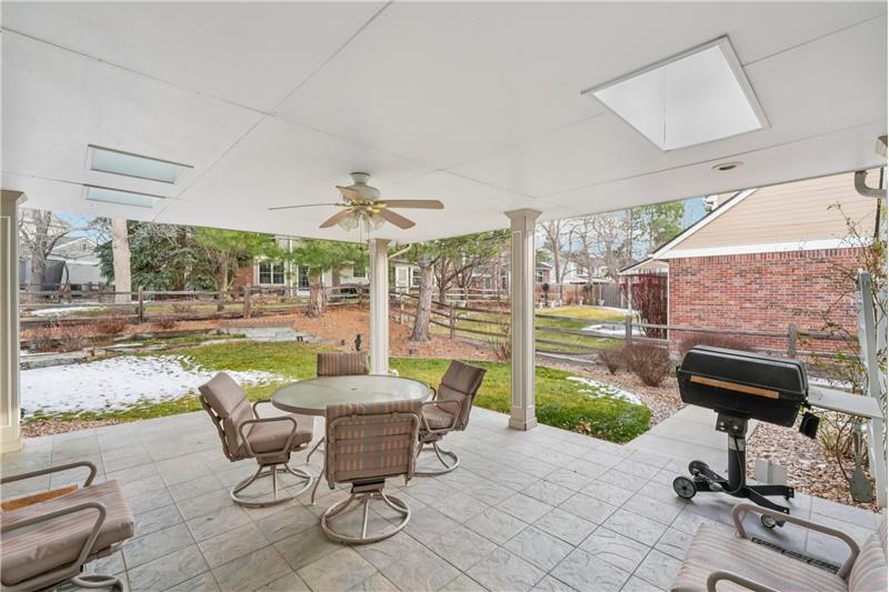 Covered patio view from door to laundry room