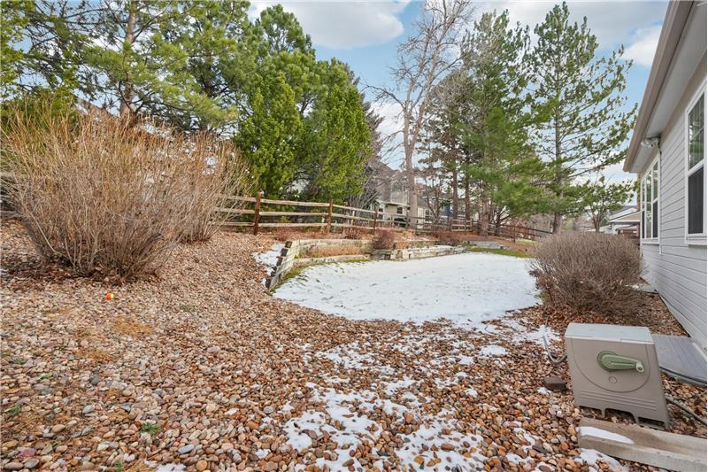 Side yard - north side of house