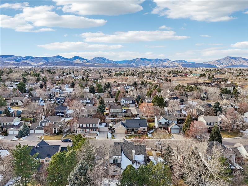 Aerial view to the west