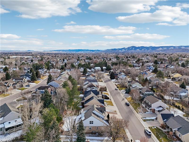 Aerial view to the south