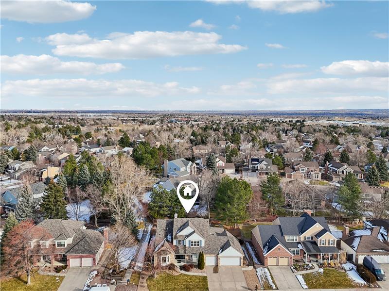 Aerial view to the east