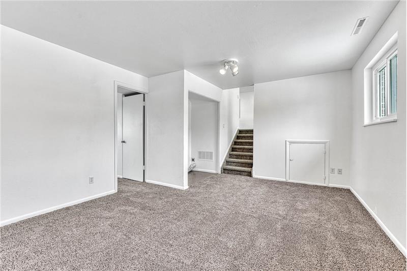 Stairs from the Main Level to the Lower Lever Family Room