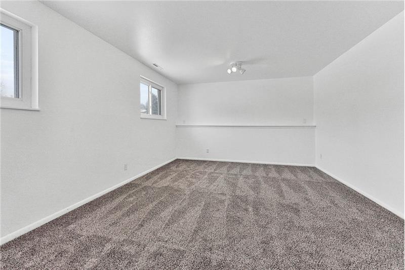 Lower Level Family Room with New Carpet